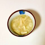 もやしの油揚げ味噌汁